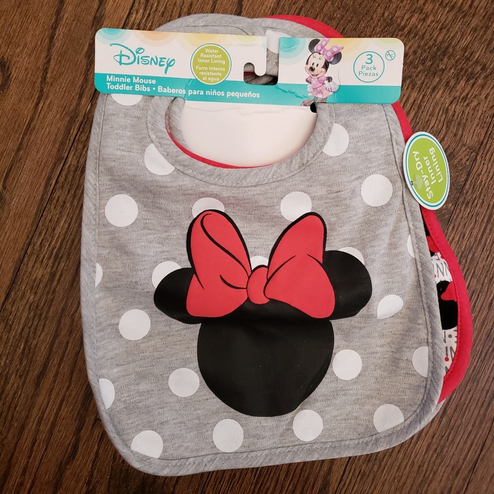 NWT set of 3 bibs - Disney Minnie Mouse